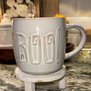 Gray Ceramic 'BOO!' Mug